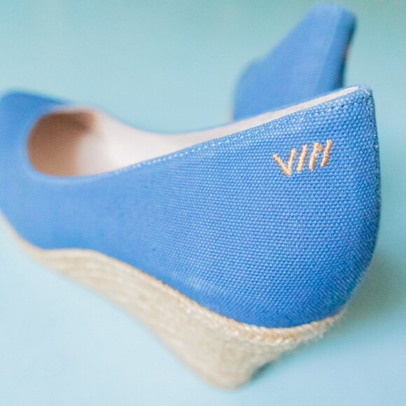 NEW Viscata Roses Limited Edition Canvas V Cut Espadrille Wedges Size EU 39 - Picture 6 of 9